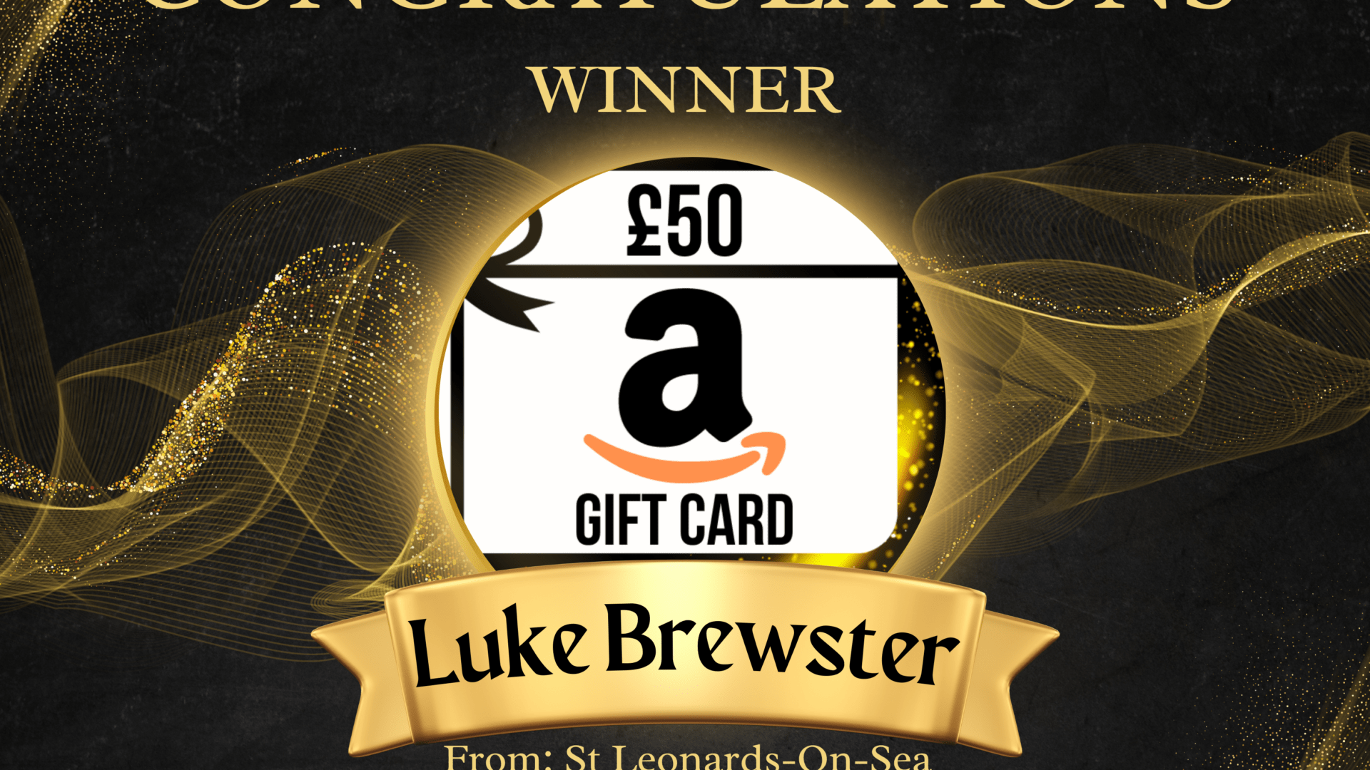 Congratulations to Luke Brewster from St Leonards, winner of a £50 Amazon voucher!