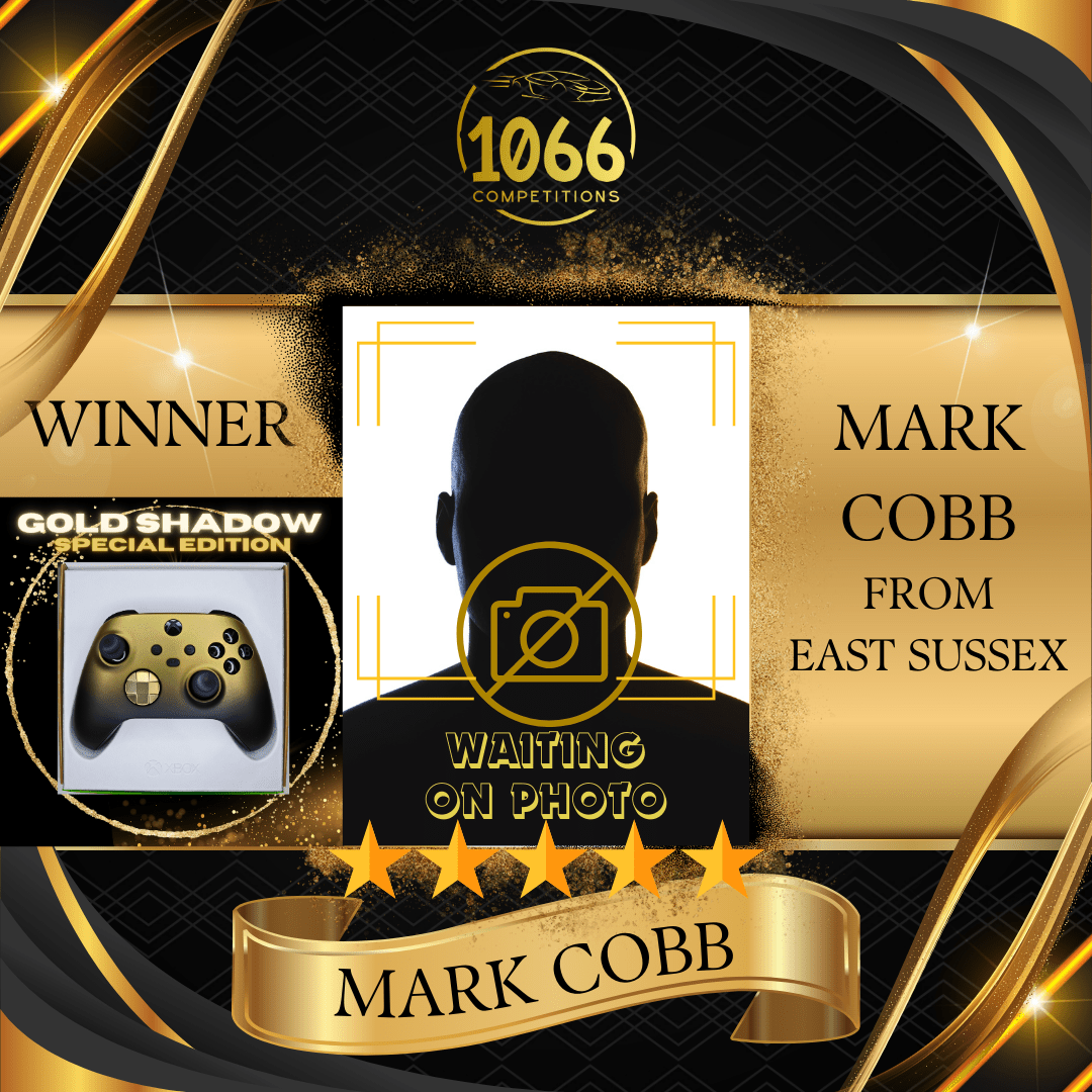 Congratulations to Mark Cobb from East Sussex, winner of the Gold Shadow Limited Edition Xbox controller!