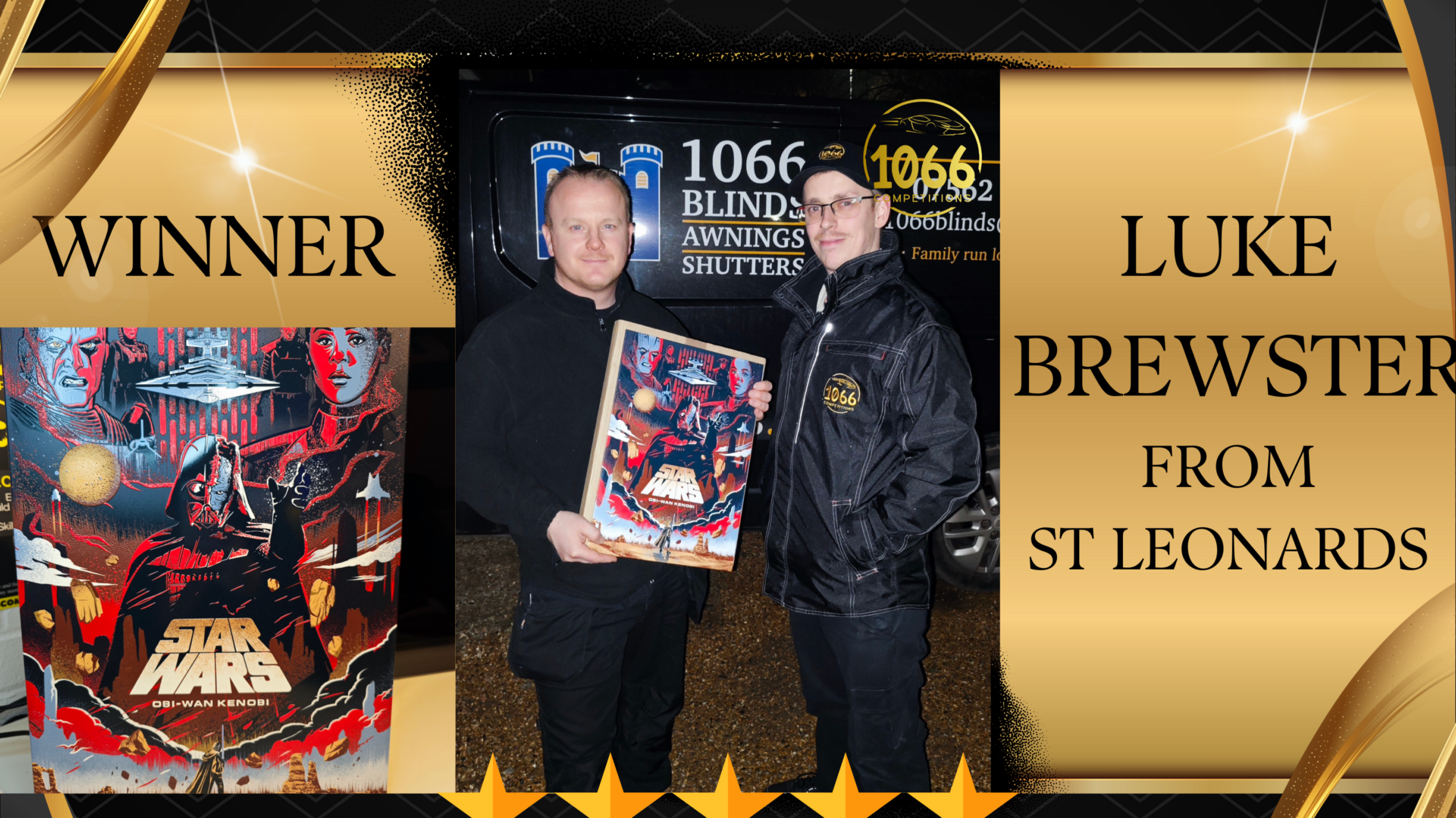 Congratulations to Luke Brewster from Bexhill, winner of a limited edition Star Wars Displate!
