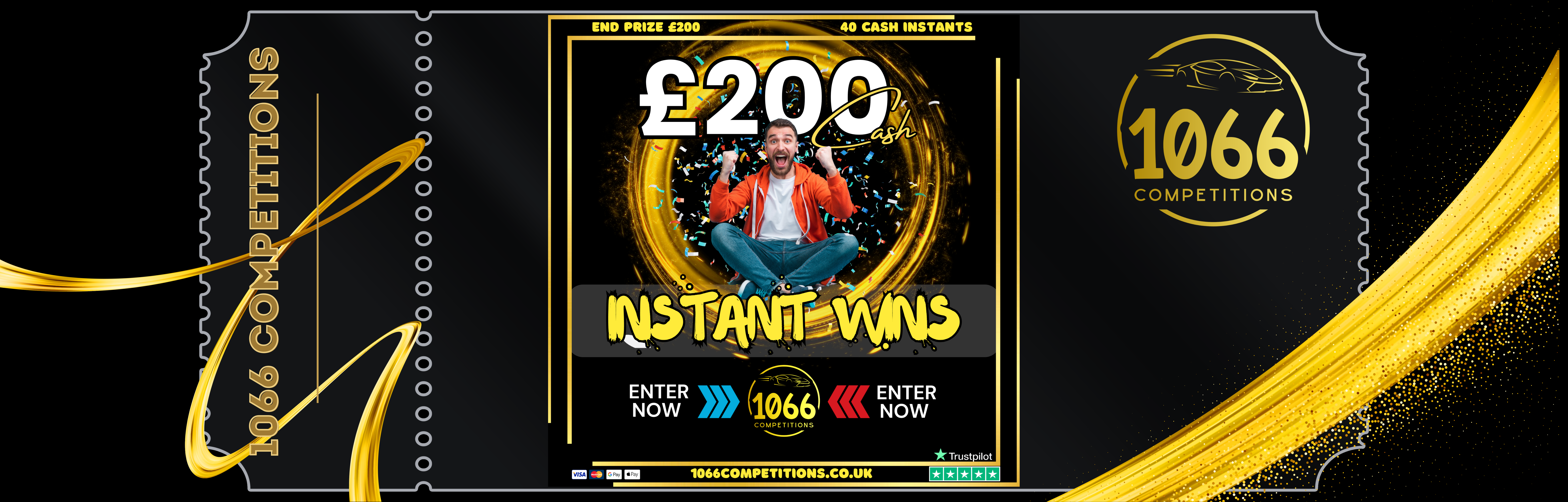 £200 Cash End Prize and 40 Cash Instant Wins