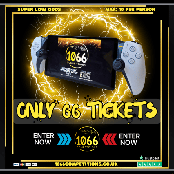 Win a PS Portal or £200 Cash with Only 66 Tickets Available