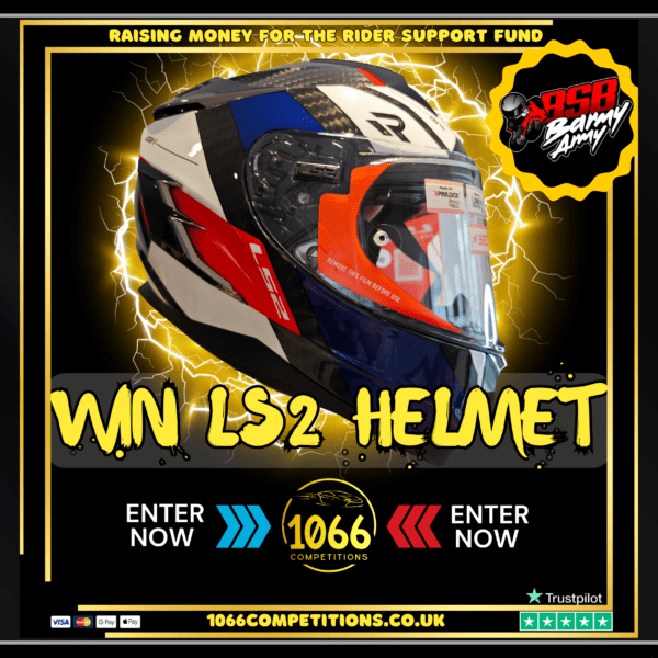 Win an LS2 Carbon Fiber Motorbike Helmet raising money for the rider support fund