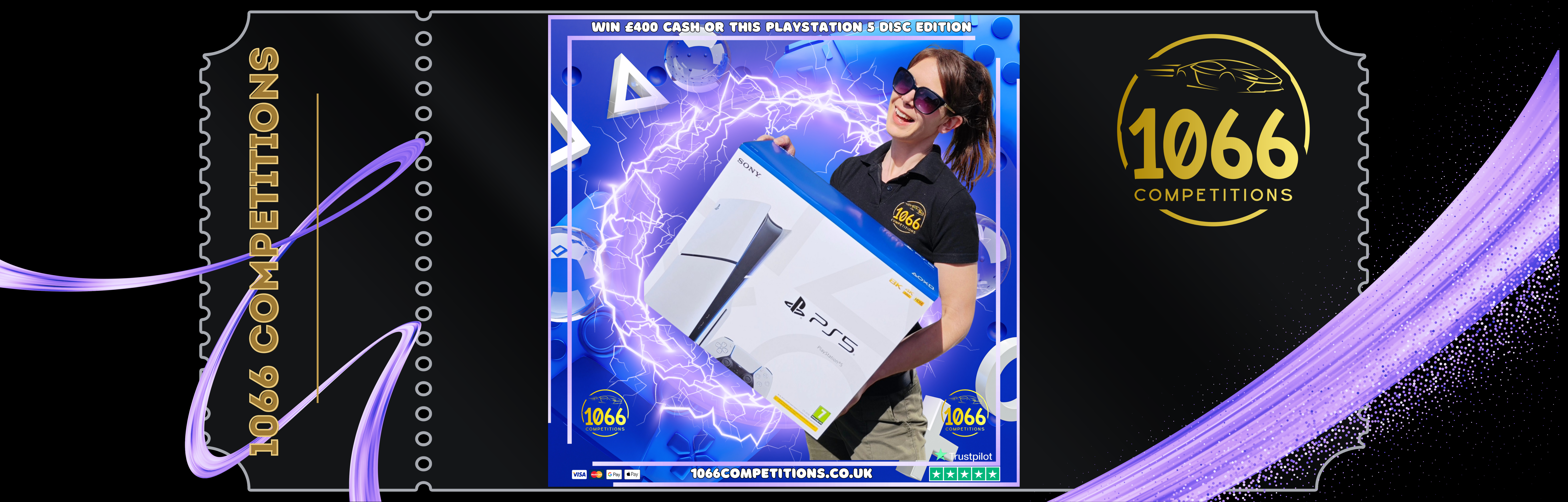 Win £400 Cash or a PlayStation 5 Disc Edition