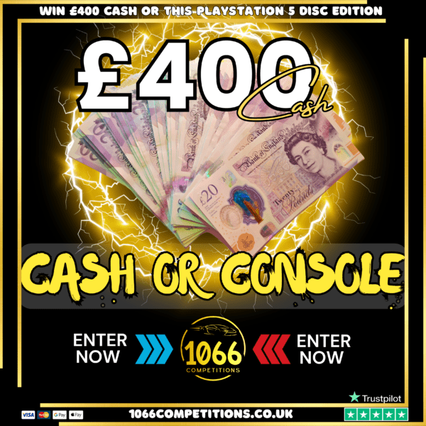 Win £400 Cash or a PlayStation 5 Disc Edition