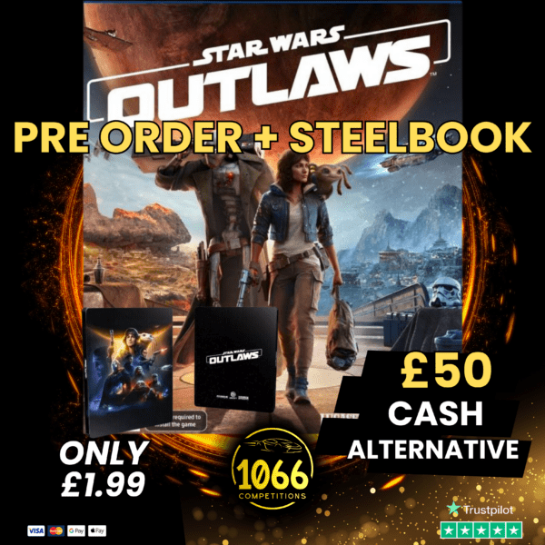 STAR WARS OUTLAWS PREORDER + STEELBOOK (ONLY 66 TICKETS)