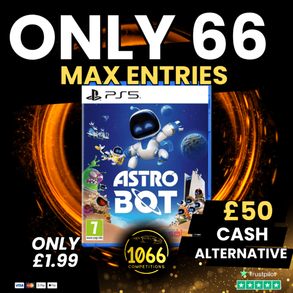 Win Astro Bot at 1066 Competitions with Only 66 Tickets