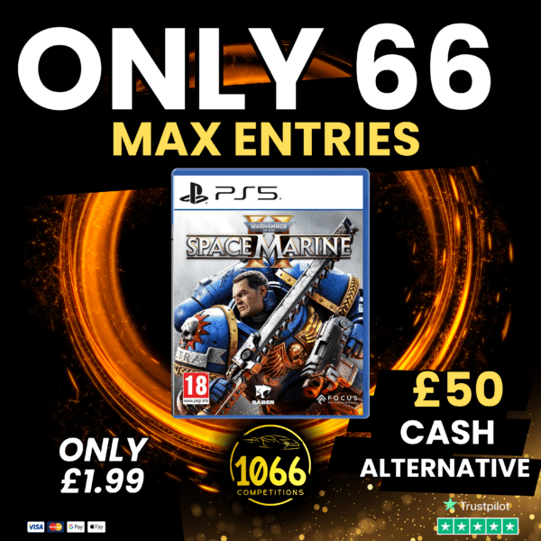 Win Space Marine 2 for PS5 or Xbox with Only 66 Tickets at 1066 Competitions