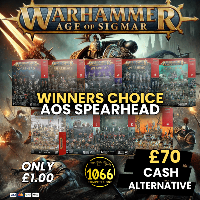 Win a Warhammer Age of Sigmar Army of your choice at 1066 Competitions.