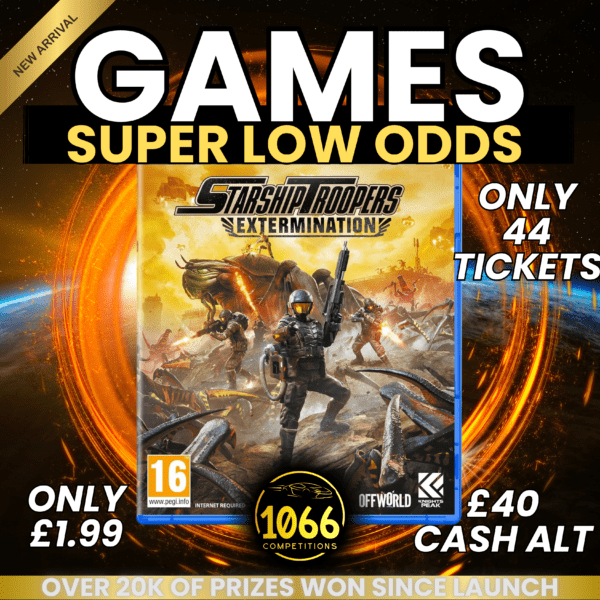 Win Starship Troopers PS5 or Xbox Game at 1066 Competitions – Only 44 Tickets!