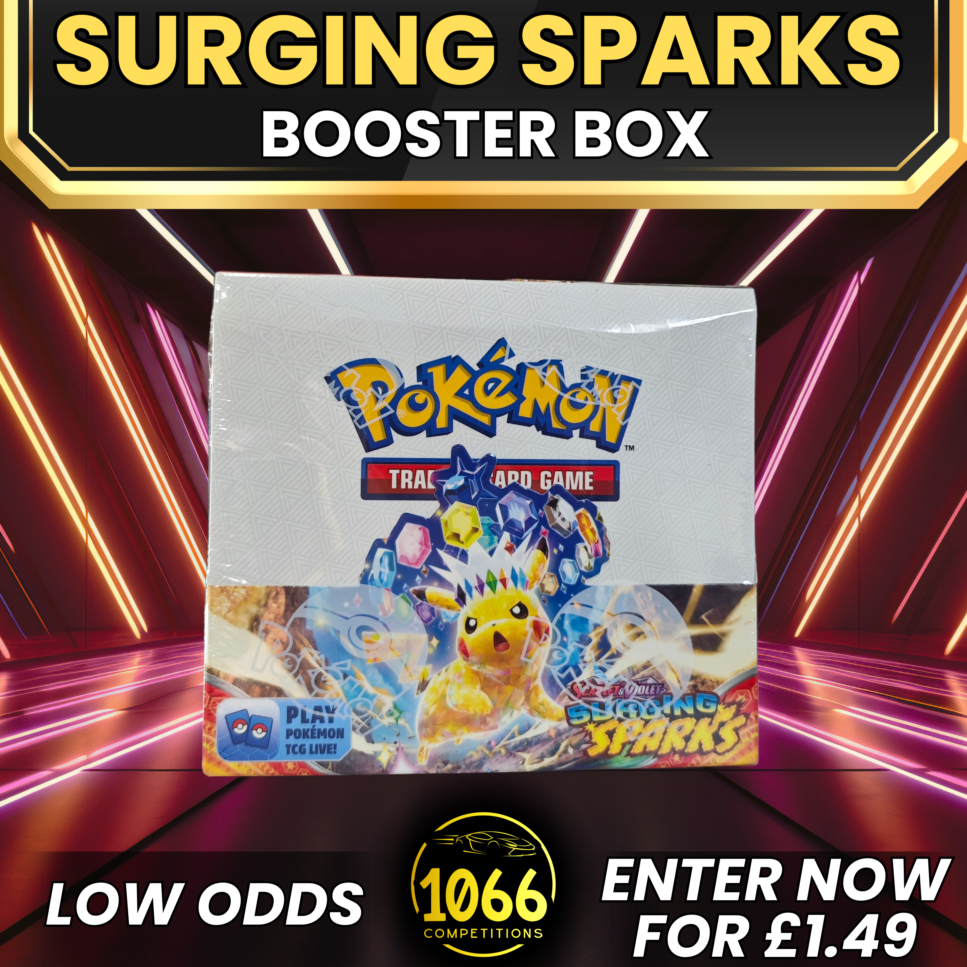 Sealed Pokémon SV Surging Sparks Booster Box competition – win for £1.49