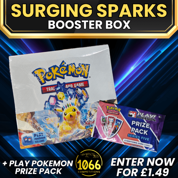 Pokémon Surging Sparks Booster Box #4 + Series 5 Play Pokèmon Prize pack