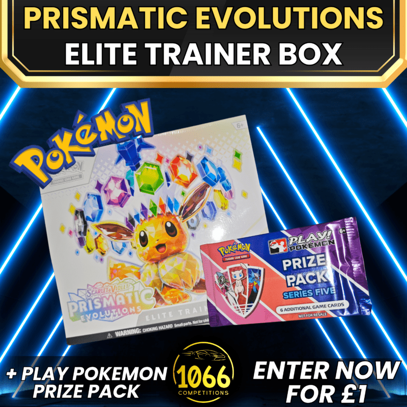 Pokémon Collector’s Dream Giveaway! Win a Prismatic Evolutions Elite Trainer Box and bonus Pokémon Play Pack—tickets just £1!