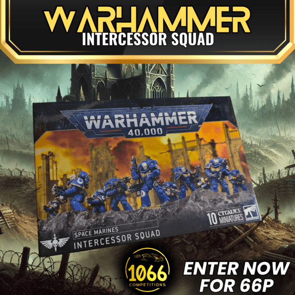 Space Marines Assault Intercessors Squad – Win for just 66p! Limited tickets available!" Let me know if you want any tweaks!