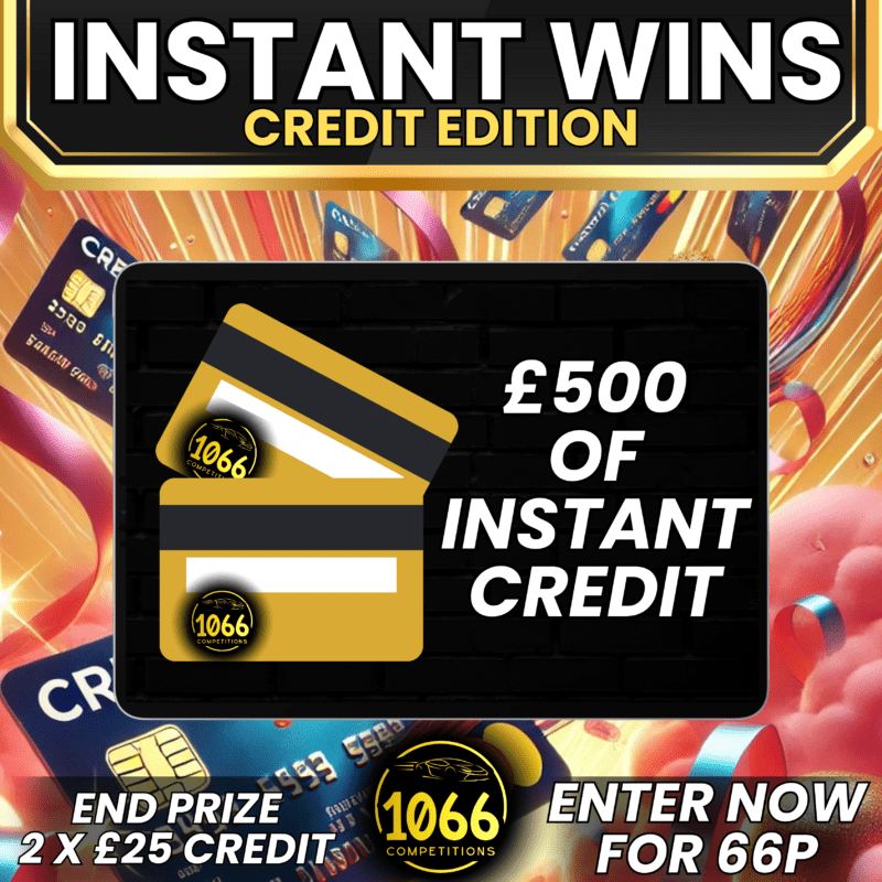 £500 site credit wins for 66p with two £25 site credit end prizes at 1066 Competitions.