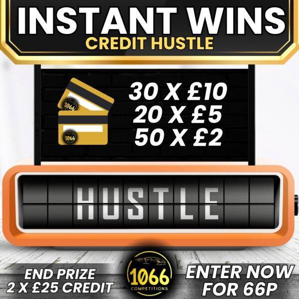 £500 site credit wins for 66p with two £25 site credit end prizes at 1066 Competitions.