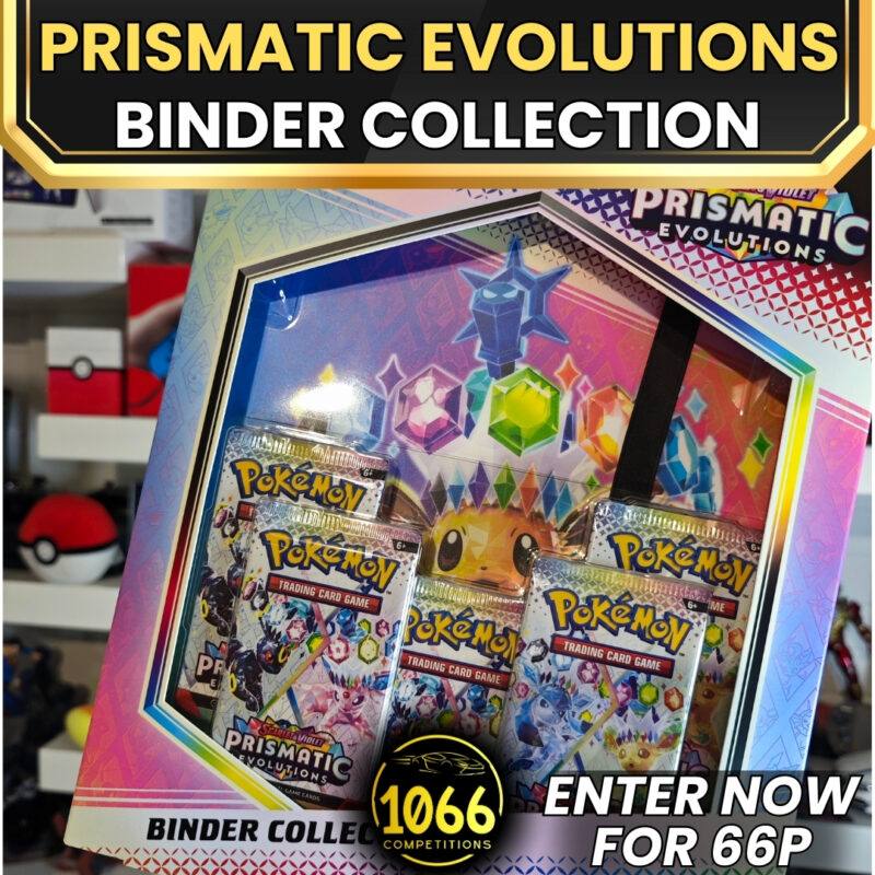 Win a Pokémon TCG: Prismatic Evolutions Binder Box – Just 66p per entry!