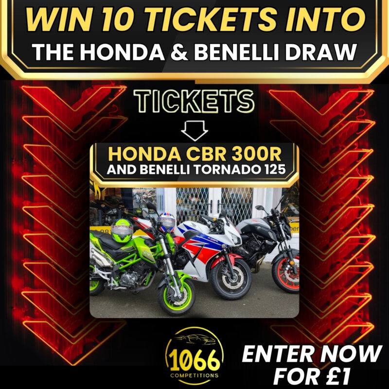 Win 10 extra tickets into the Bike Draw for just £1 – Limited entries available!